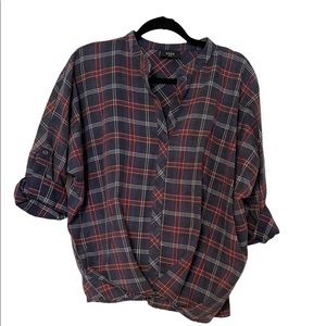 🍁 Vici Plaid Top